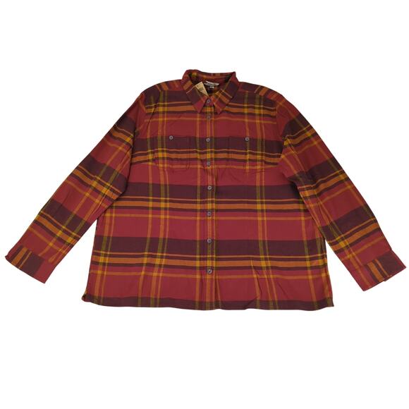 Duluth Trading Co. Tops - Duluth Trading Free Swingin Flannel Shirt Plaid Button Down Women's‎ XXL 65505